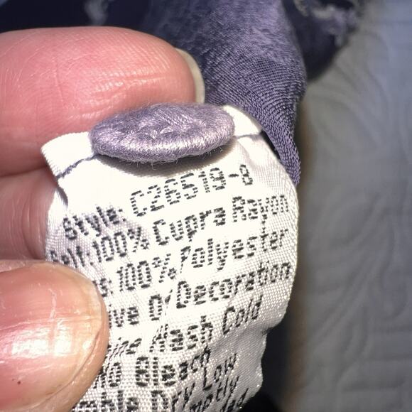 Johnny Was Tunic Top Size XS Blue Gray Floral Mayan Embroidered Blouse Boho - Picture 16 of 16